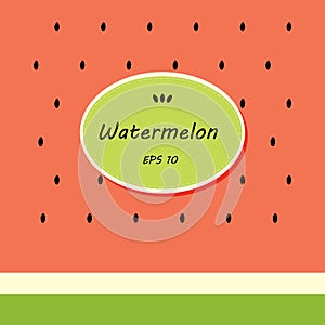 Card template design with watermelon