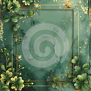 Card template with empty space for St. Patrick\'s Day