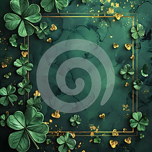 Card template with empty space for St. Patrick\'s Day