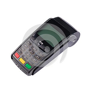 Card terminal isolated on white background