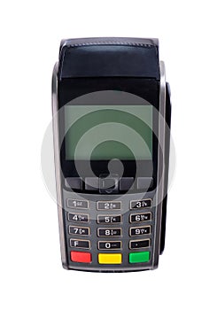 Card terminal isolated on white background