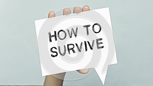 card with text HOW TO SURVIVE