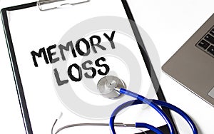 Card with text Memory Loss, medical concept