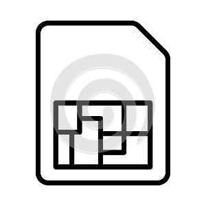 Card thin linet vector icon