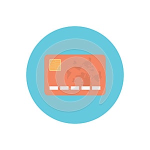 Card vector flat color icon