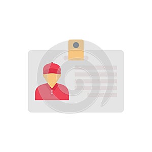 Card vector flat color icon