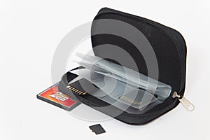 Digital camera memory card wallet