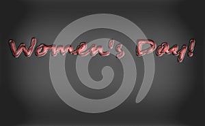 A card for women`s day on a gray background photo