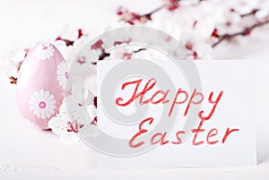 Card with the words Happy Easter