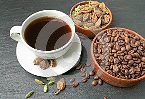 Cardamom Coffee, Cardamon Drink, Black Coffee with Kardamon, Cardamum Spice Beverage, Natural Tonic