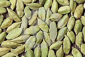Cardamom green super food asian spice close up