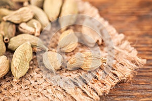 Cardamom on napkin photo