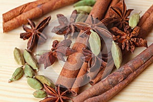 Cardamon spice cinamon