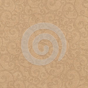 Cardboard background with an embossed floral pattern. Elegant background in sepia tones. Eco friendly packaging in feminine style.