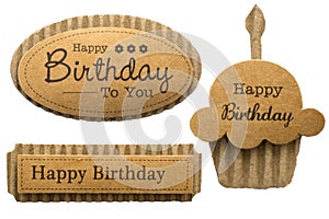 Cardboard birthday cutouts