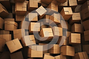 Cardboard box delivery package brown warehouse transportation parcel background freight shipping mail