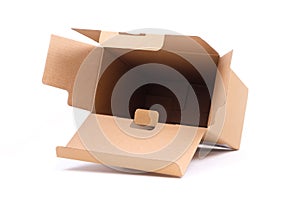 Cardboard box with double-lock lids