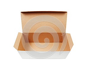 Cardboard box with flip open lid
