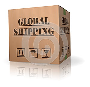 Cardboard box global international order shipping