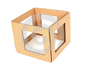 Cardboard box with holes