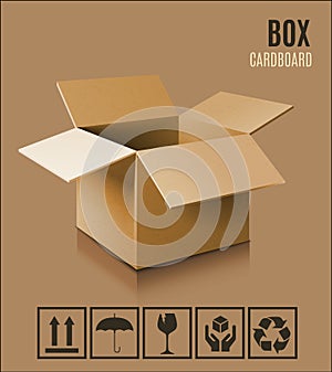 Cardboard box icon photo