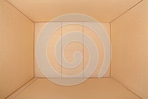 Cardboard box, inside view