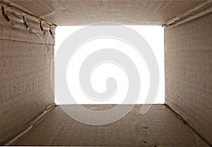 Cardboard box isolated on white background