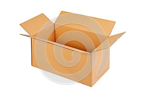 Cardboard box isolated