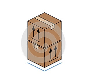 Cardboard box isolated on white background