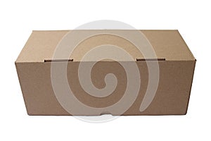 Cardboard box mock up template, cut out