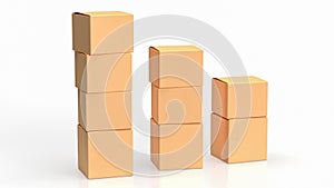 The cardboard box for shipping or cargo concept 3d rendering