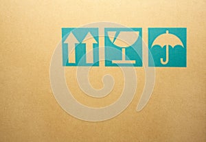 Cardboard box symbols