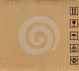 Cardboard box symbols