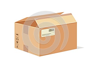 Cardboard box vector concept