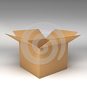 Cardboard boxes 3d illustration