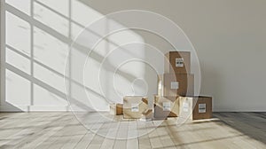 The cardboard boxes.AI generated image