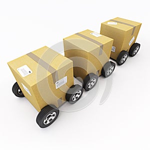 Cardboard boxes convoy