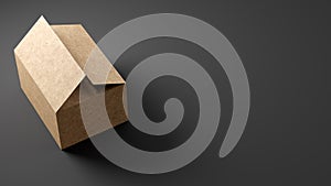 Cardboard boxes, delivery packaging set. 3D rendering.