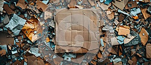 Cardboard Chaos: A Study in Textured Disarray. Concept Abstract Photography, Textures, Chaos,