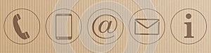 Cardboard Contact Icons Header