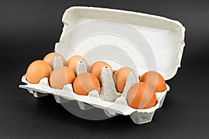 Cardboard egg box