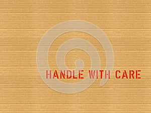 Cardboard / Handle with care photo