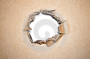Cardboard hole
