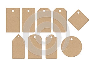 Cardboard labels photo