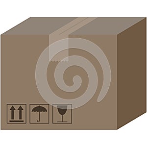 Cardboard Moving Box Illustration