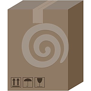 Cardboard Moving Box Illustration