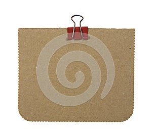 Cardboard Note With Clip