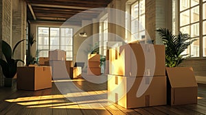 cardboard office moving box