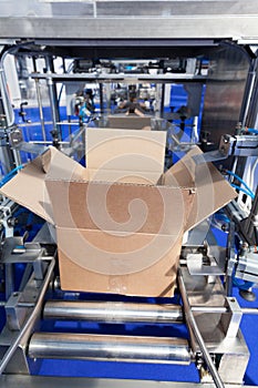 Cardboard package box packing machine