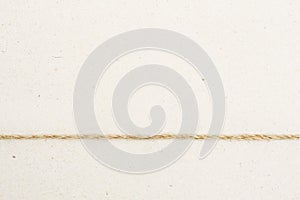 Cardboard Paper Background with Twine Rope, Vintage Carton